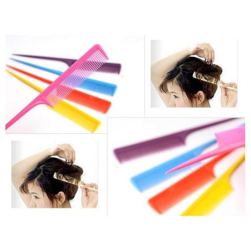 Toko1234. - Sisir Plastik Polos Warna Warni Sederhana-3
