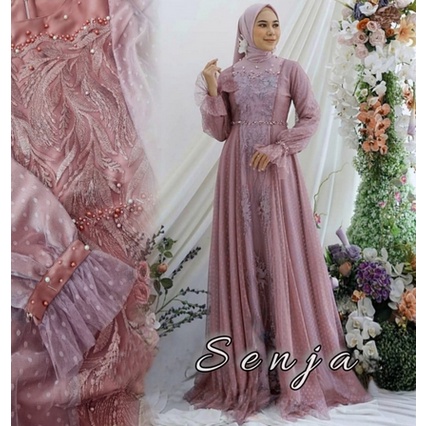 Baju Gamis Brukat Wanita Remaja Modern Terbaru 2021 Murah Elegan Tren Kekinian Untuk Kondangan Dress