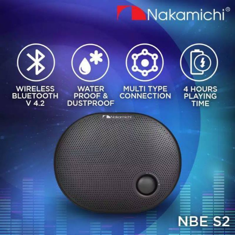 Nakamichi NBE S2 Speaker Portable Audio Wireless Bluetooth