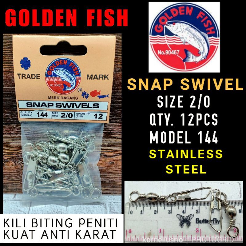 KILI SNAP GOLDENFISH KILI BITING GOLDEN FISH SWIVEL KUAT KILI ANTI KARAT KILI PANCING KILI STAINLESS