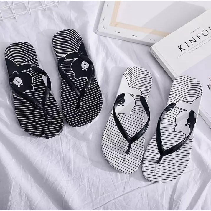 Sandal Jepit Wanita Bear Motif Terbaru