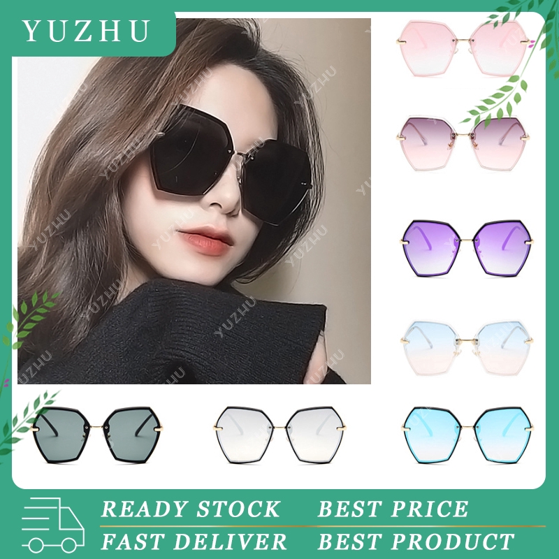 (YUZHU) Kacamata Hitam Mini Anti UV Dengan Frame Metal Untuk Wanita