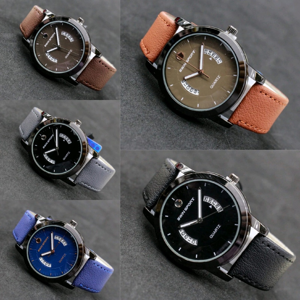 JAM TANGAN PRIA KULIT MURAH  BWIN SPORT B632 ORIGINAL