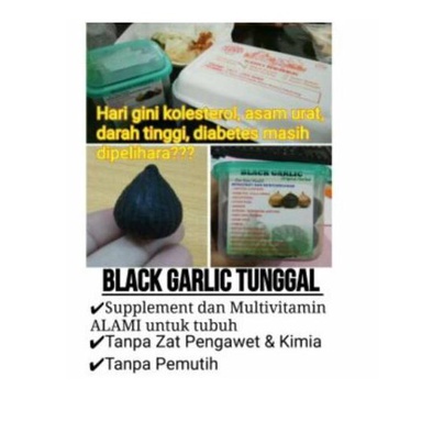 

READY STOCK Bawang hitam tunggal/lanang 250 gram ✦ 874