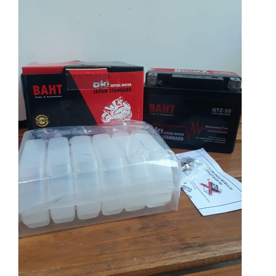 Obral Populer Aki Motor Murah Accu Aki Kering Motor BAHT  GTZ-5S 5ah Japan Standard(kami kemas pakai