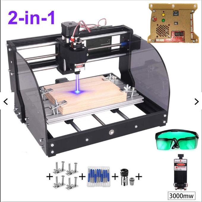 ] CNC Printer 3D Ukir Kayu Laser Engraving Machine DIY CNC3018 Twowin