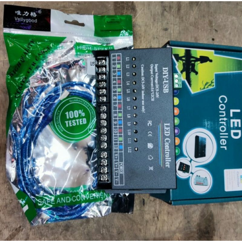 Jual LED Controller 12 Channel DIY USB Programmable Shopee Indonesia