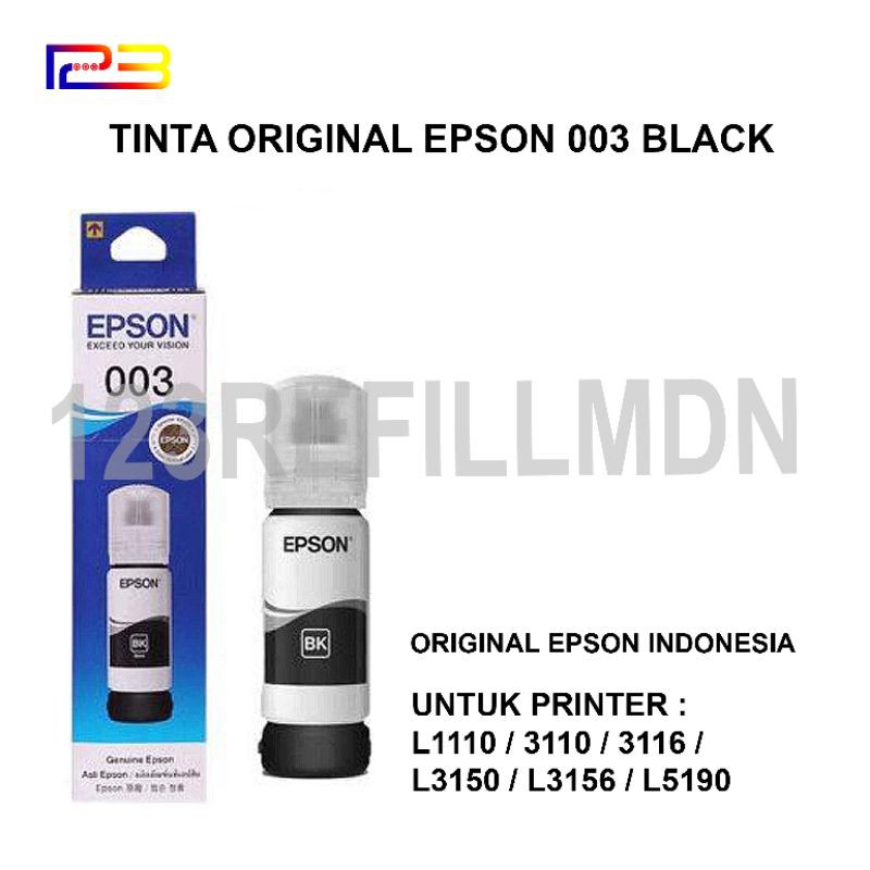 TINTA ORIGINAL EPSON 003 BLACK HITAM