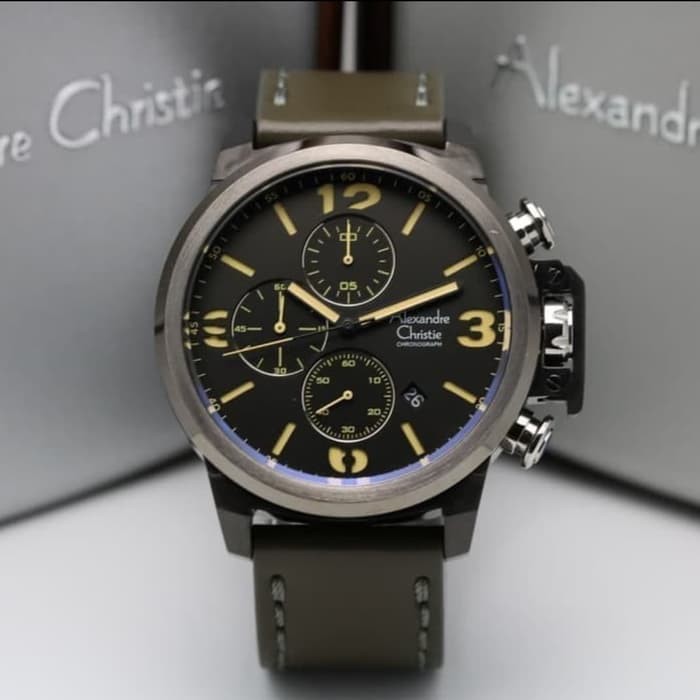 Unik JAM TANGAN PRIA ALEXANDER CHRISTIE ORIGINAL AC6280 BLACK GREY Terlaris