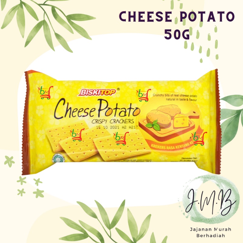 

BISKITOP - CHEESE POTATO 50g Biskuit Kue Kering Anak Dewasa Enak Renyah Biscuit Rasa Kentang Keju