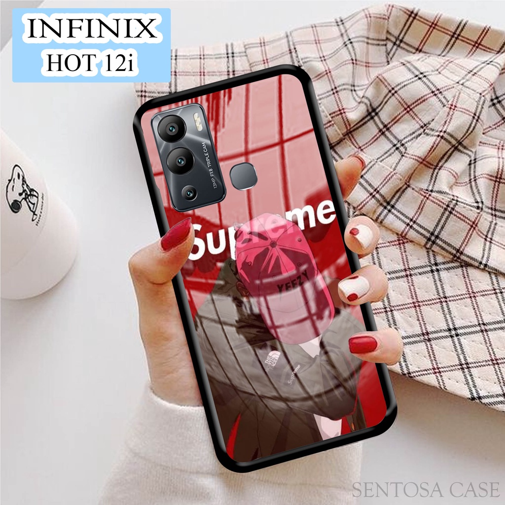 Softcase Glass Kaca INFINIX HOT 12i - Casing HP INFINIX HOT 12i [ S12 ].