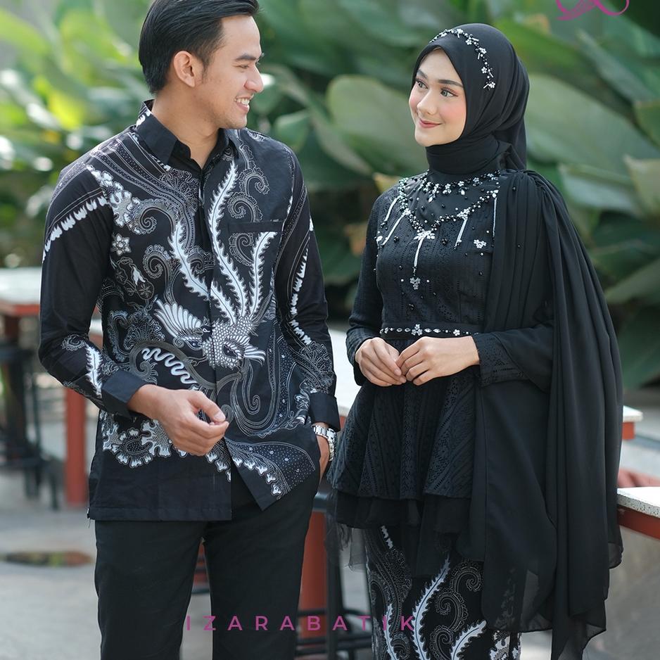 Model Baru.. Inayah Hitam - Gaun Kebaya Batik Modern