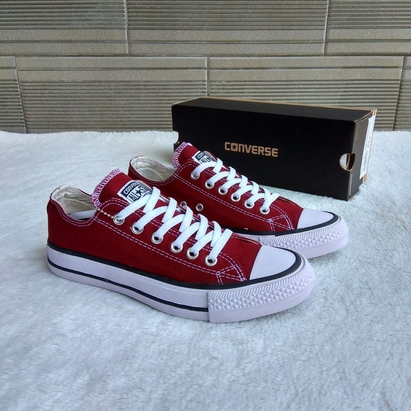 Sepatu Converse 70s Ox Merah Maroon / Converse 70s Dark Red Low Premium Hight Quality