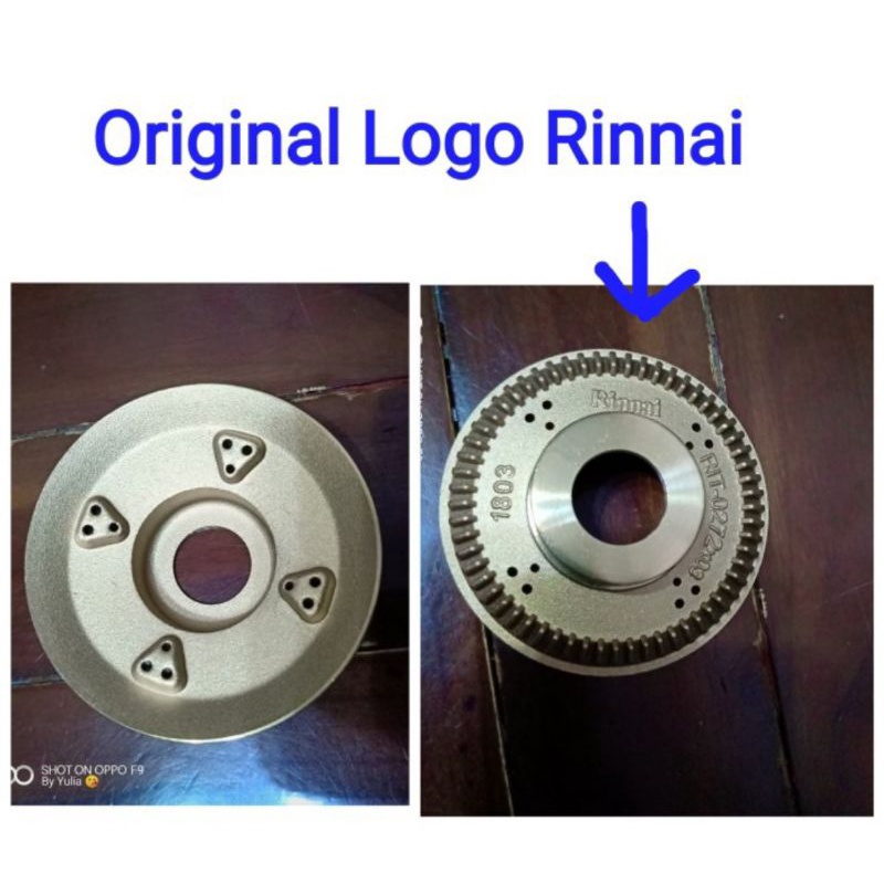 Semawar / Burner / Kuningan  rinnai 100 % asli