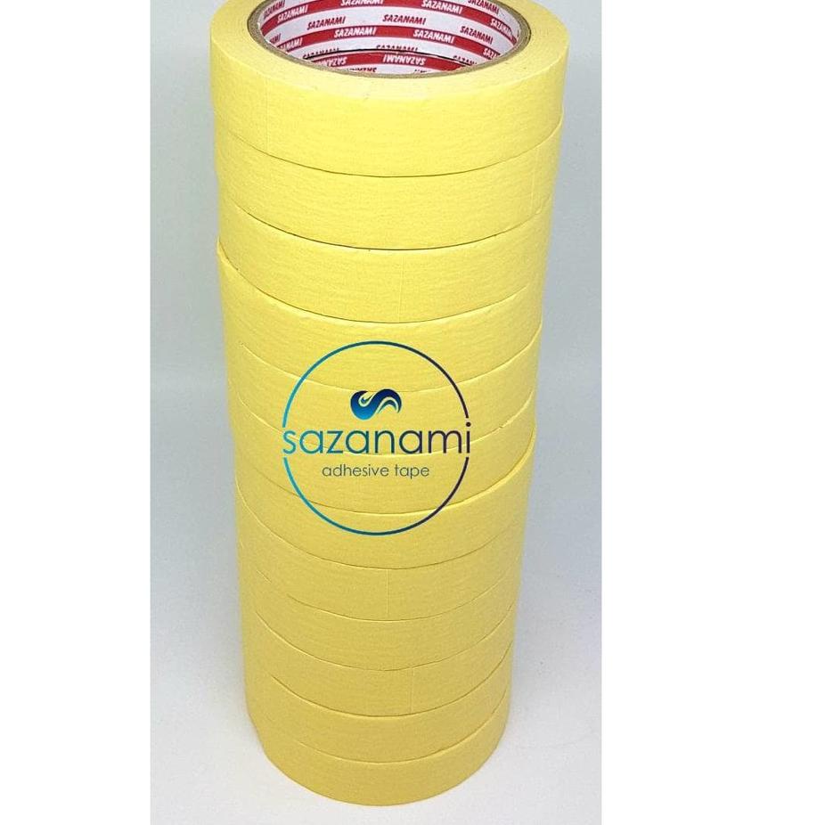 

Miliki - Lakban Kertas Masking Tape 1 24mm x 27m Sazanami Tape isolasi kertas