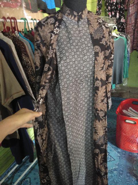 Gamis Cardy Batik - Gamis Sogan