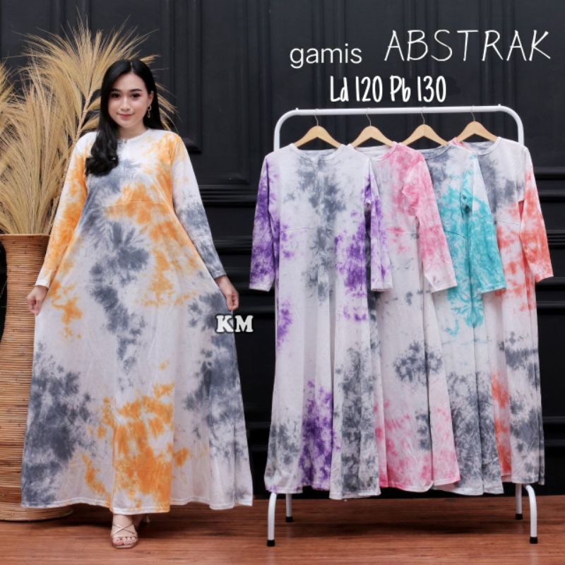 Gamis Kaos Jumbo Ld 120 / Gamis Busui / Gamis Galar / Gamis Pelangi Tiedye / Gamis Bumil