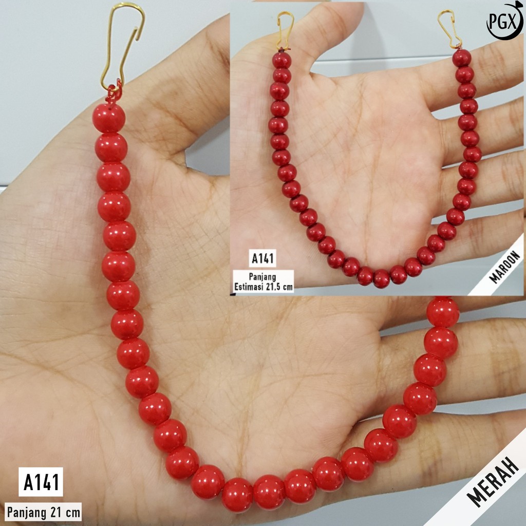 PGX Konektor Masker - Pengait Masker Hijab Mutiara - Aksesoris Masker - A141-MAROON / MERAH