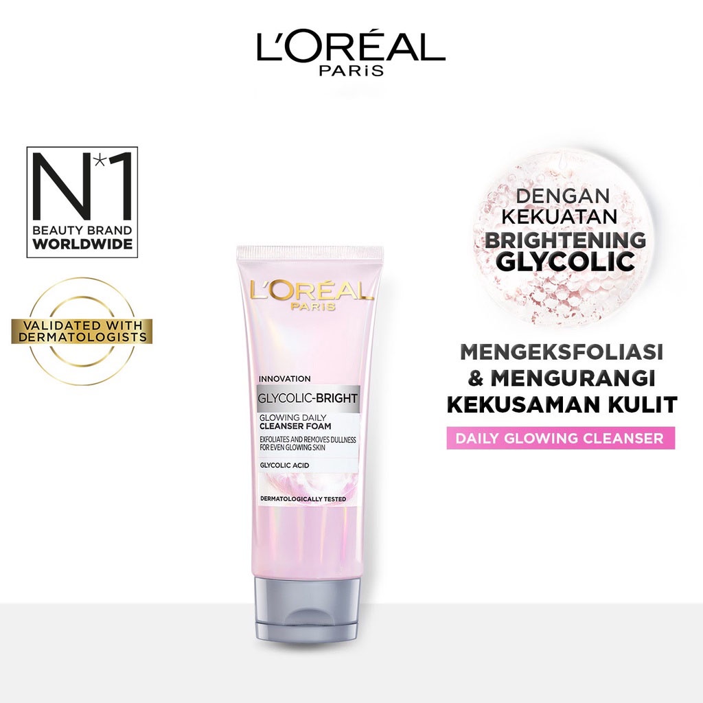 LOREAL Paris Glycolic Bright Daily Cleanser Foam