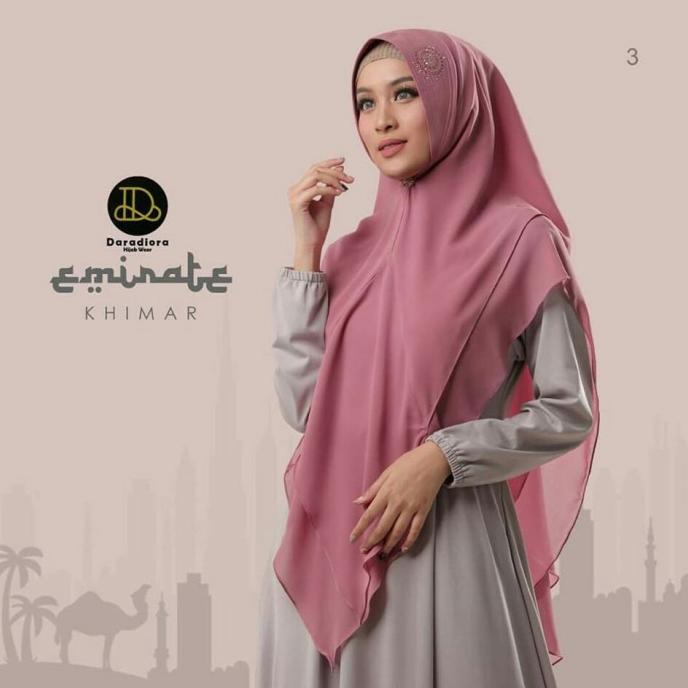 Jilbab Instan Hijab Kerudung Syari Khimar Pet 2 Layer Ceruty Emirat