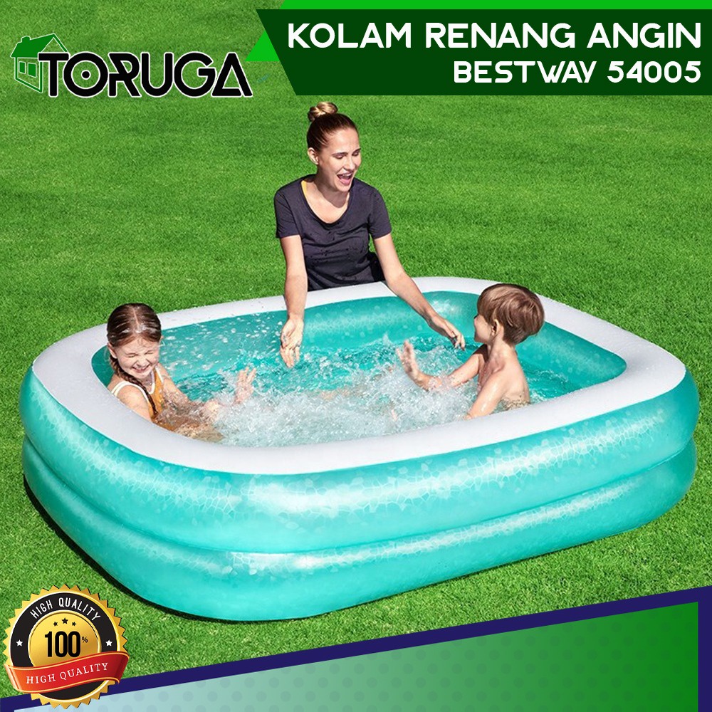 Kolam Renang Anak Bestway Kotak Polos Besar JUMBO Family Pool 54005