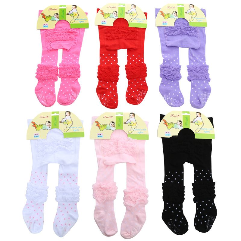 Legging bayi polkadot celana leging bayi renda import