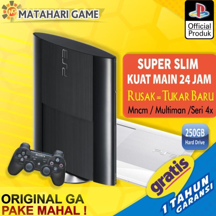 PS3 Asli Sony Super slim CFW 500GB/320GB/250GB/160GB - Garansi 1 Tahun