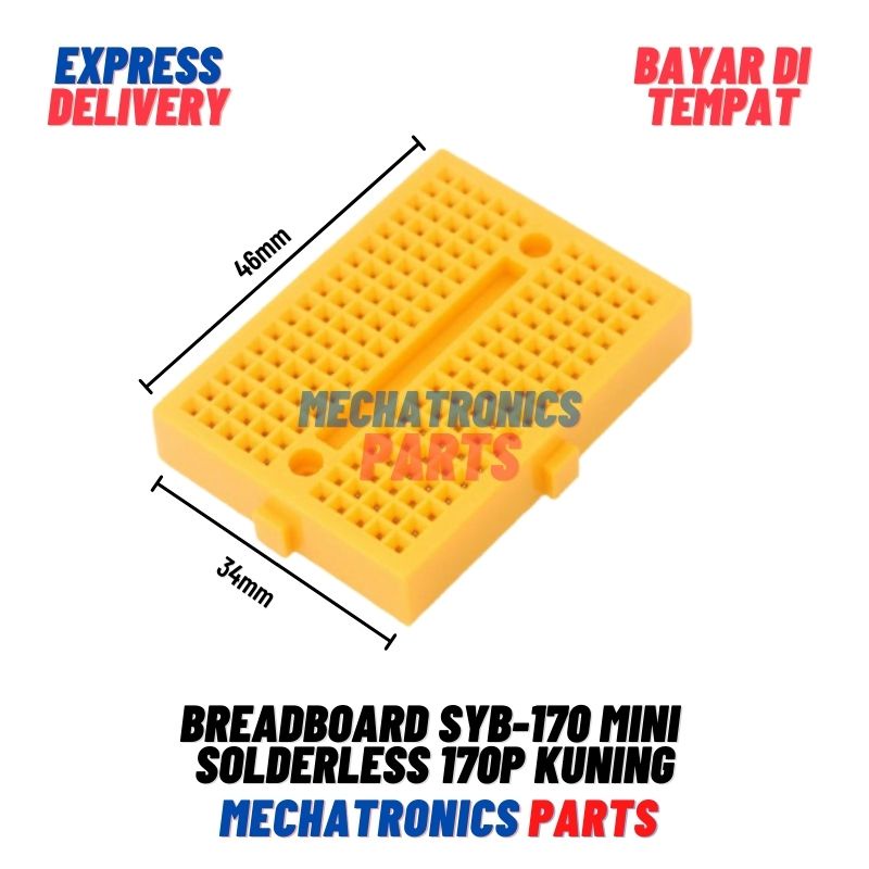 [DEV-0021K] BREADBOARD SYB-170 MINI SOLDERLESS 170 170P KUNING YELLOW