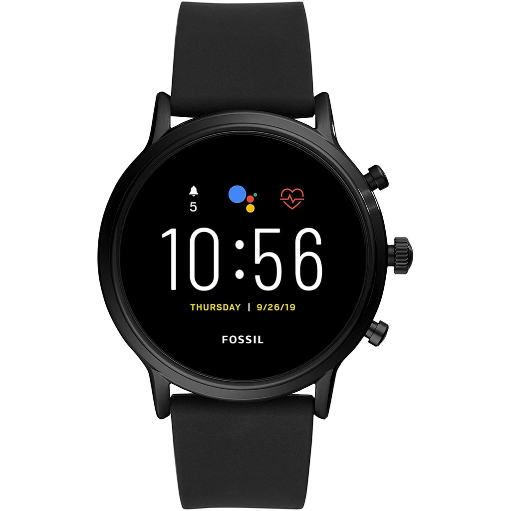 fossil gen 5 smartwatch the carlyle hr black silicone