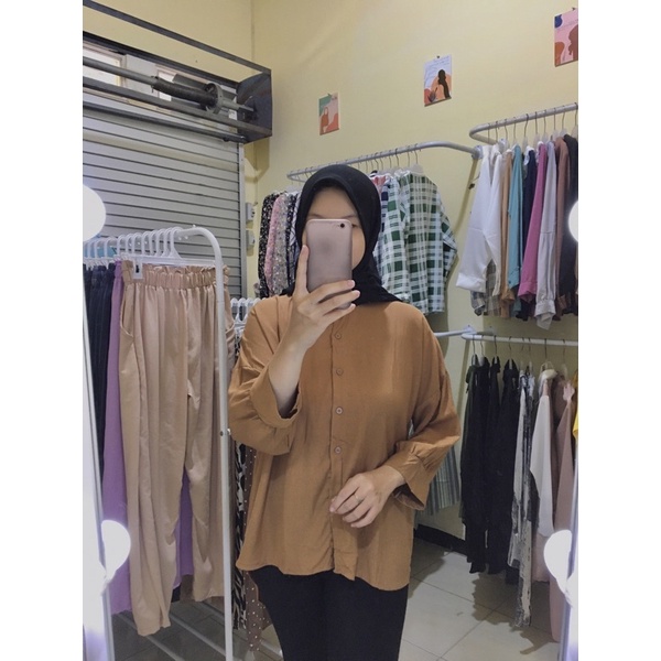 KEMEJA LYDIA OVERSIZE || KEMEJA RAYON BESTSELLER