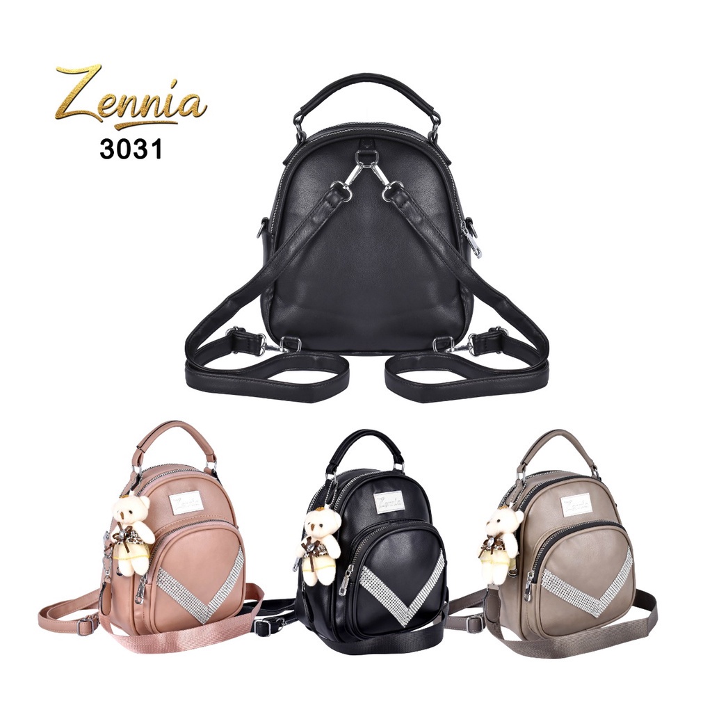 (TSI) Tas Selempang Wanita Zennia 3031 Tas Fashion Korea Selempang Wanita Import Elegant Outdoor Sling Bag Anak Remaja Perempuan Crossbody Travel Hp Kecil Trendy Fashion Cewek Casual Pesta Style