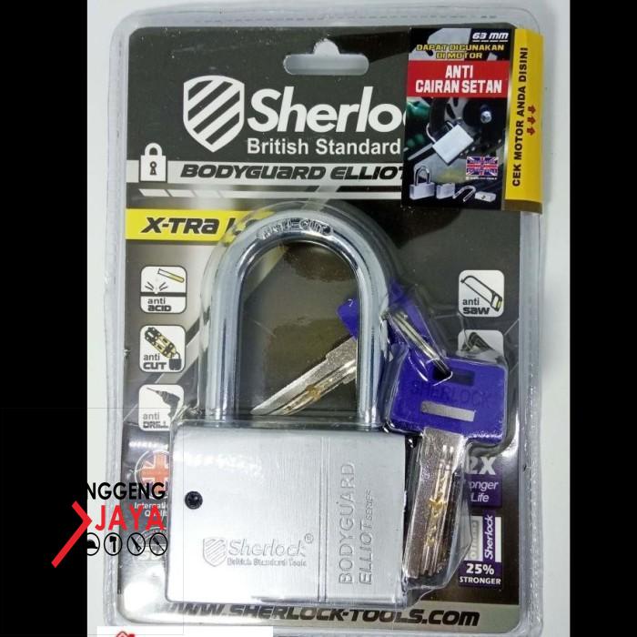 Gembok Elliot 63Mm Panjang Sherlock Serbaguna Bodyguard Perisai Langengjayamalang