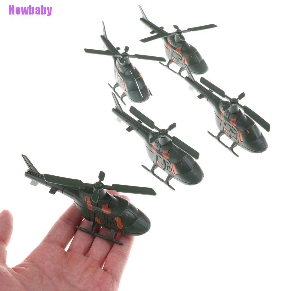(Newbaby) 2pcs Mainan Helikopter Perang Dunia II Militer Modern Untuk Anak
