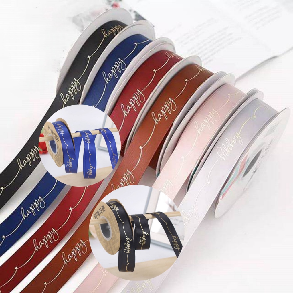 

Pita Satin 2,5cm Pita Satin Happy 2,5cm Happy Ribbon 25 mm Per Yard ( 90 cm) Pita Parcel Gift Hampers Pita Ribbon 2,5 cm DIY Crafts Satin Tapes Card Wrapflower Bouquet Dekorasi Kado