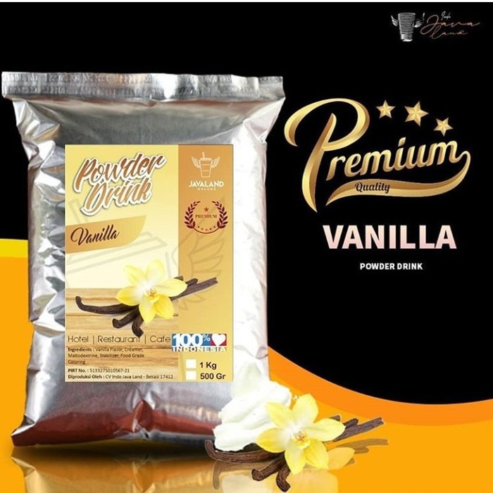 

Bubuk Minuman Premium Vanilla Original Javaland Halal MUI | Smoothie Vanilla Susu | Vanilla Plain