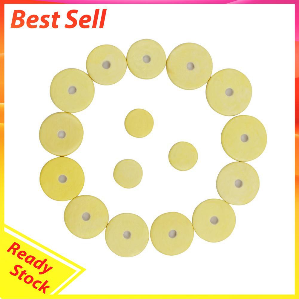 Hotbrand 16pcs Flute Button Pads Portable Woodwind Replacement Maintenance Gasket