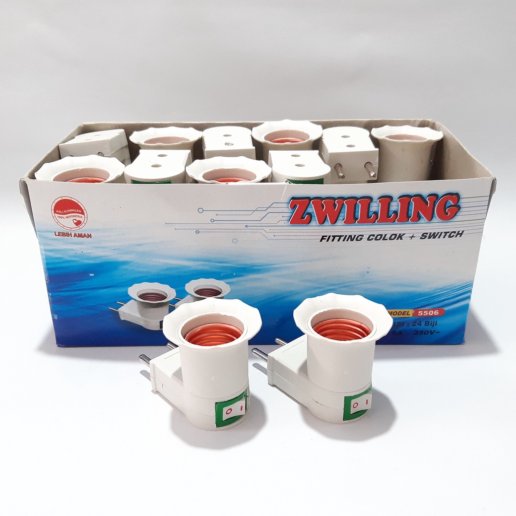 Fitting colok saklar murah ON OFF/fitting lampu tidur