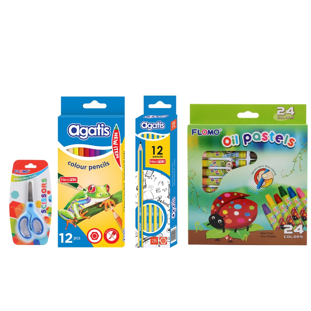 

PAKET ALAT TULIS MEWARNAI MENGGAMBAR - FLOMO X AGATIS - PAUD - free Rautan