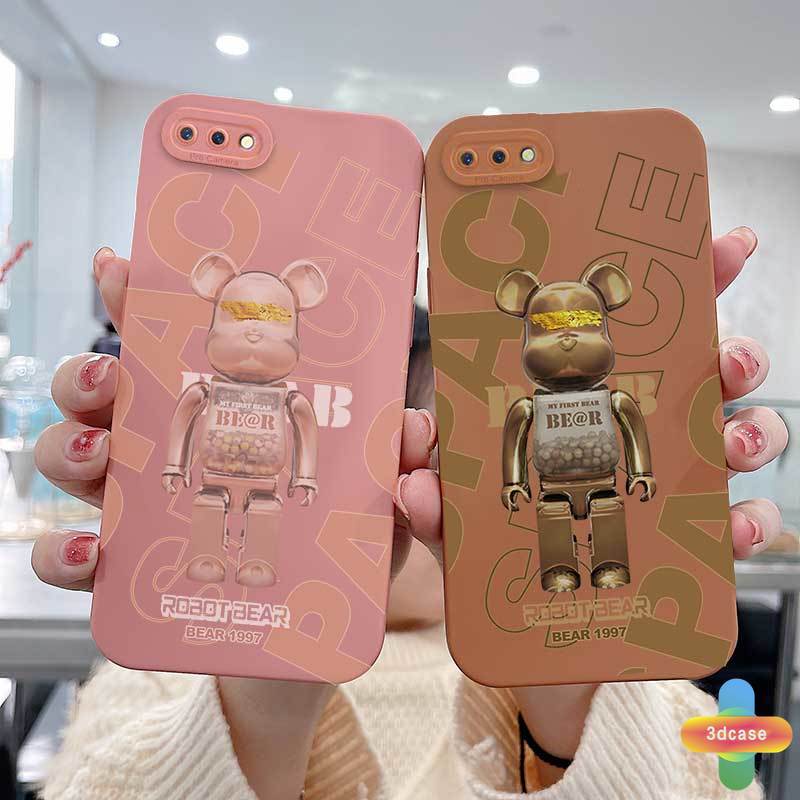 Casing TPU Case OPPO A5S A7 A54 A15 A3S A16 A95 A5 A9 A31 A53 2020 A12 A1K A16K A54S Reno 4 5F 4F A74 A15S A52 A11K A92 A35 A11 A93 A32 A72 A94 A53S F17 PRO A16S A12S Robot Bear Pattern Angel Eyes Case Cover