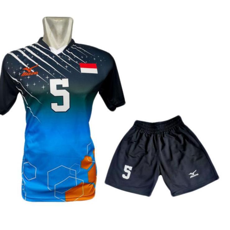 Hot Sell.. satu setel jersey voli printing setelan kaos voli futsal pria wanita set baju voli