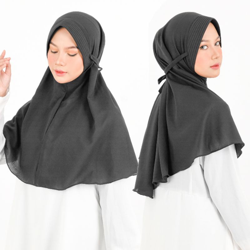 Hijab/Jibab Khimar simpel pet tali/Khimar pet tali berbo instant/bergo mariyam pet tali antem