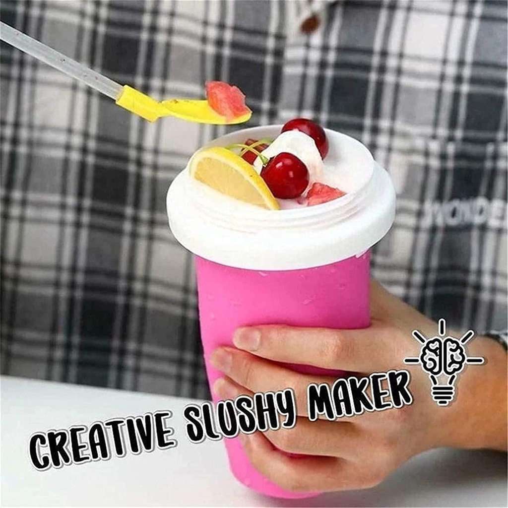 Top Slushie Maker Cup Anak Dan Keluarga Milk Shake Slushy Maker Double Layer Cooling Cup Smoothies Cup