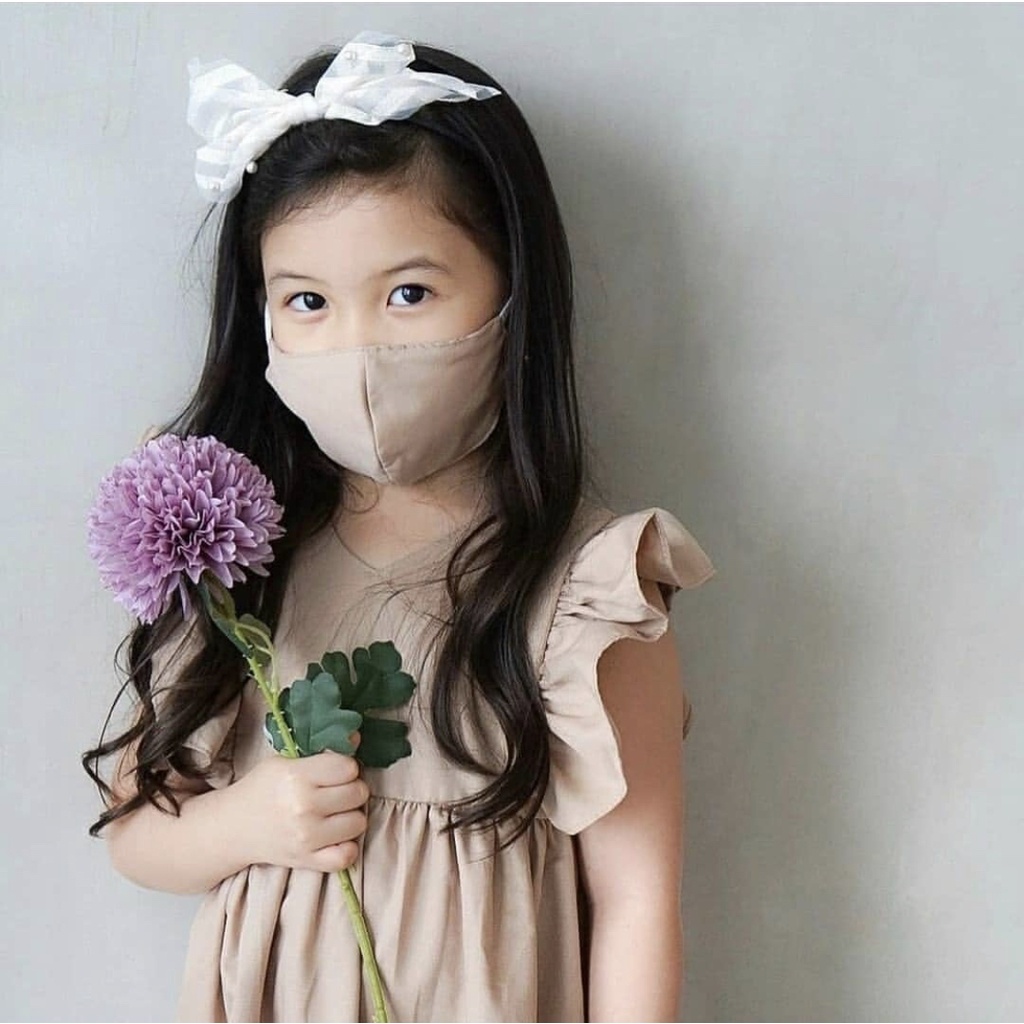 DRESS PESTA ANAK PLUS MASKER GAUN KONDANGAN ANAK BAJU PESTA ANAK PEREMPUAN DRESS ANAK UMUR 1 2 3 4 T