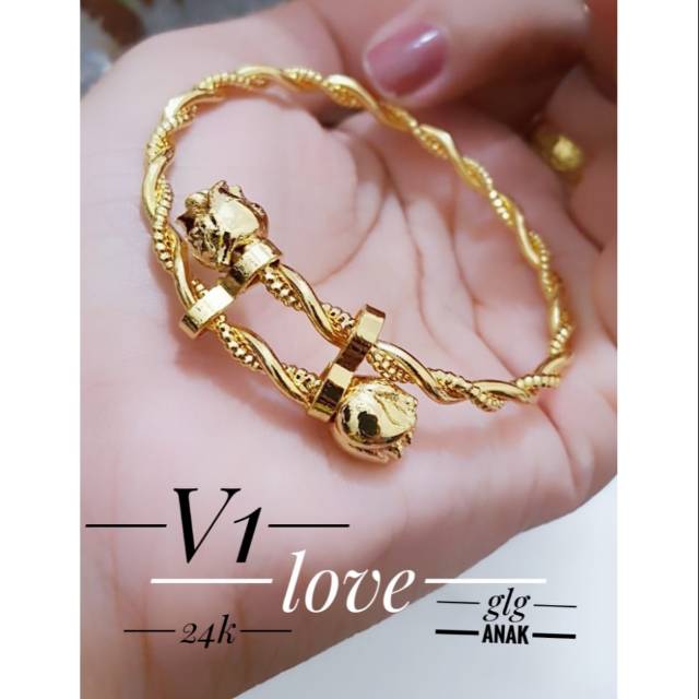 Gelang anak xuping emas 24k