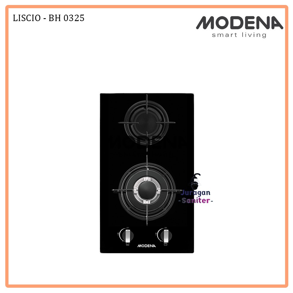 Modena Kompor Tanam Gas 2 Tungku Hob LISCIO BH 0325