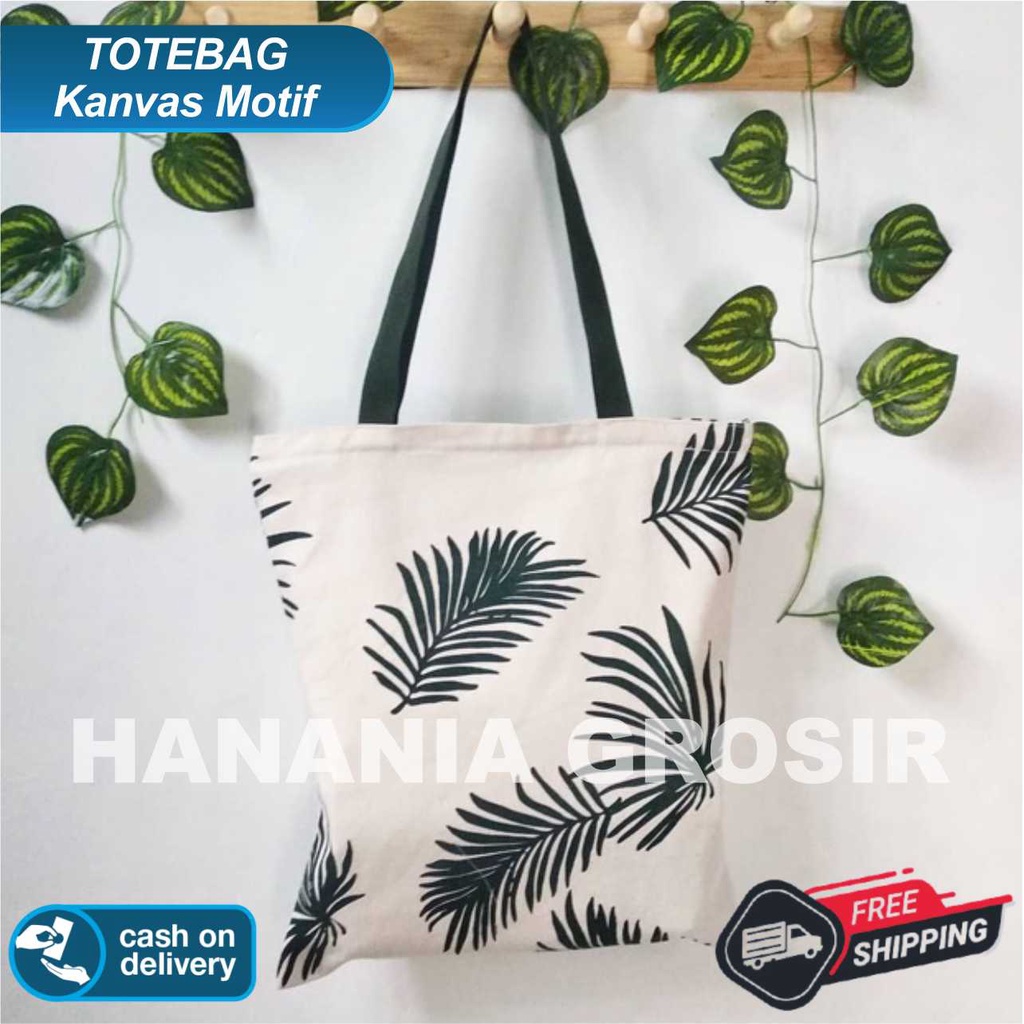 TOTE BAG WANITA TOTEBAG PRIA CANVAS MOTIF GOOD QUALITY WITH RESLETING GROSIR TAS TERBARU