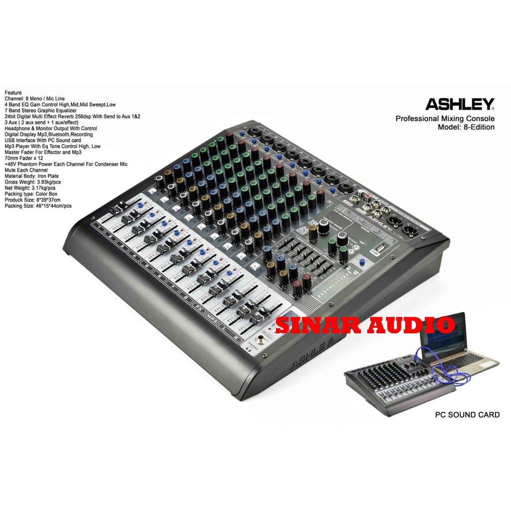 Mixer Ashley 8 Edition - 8edition Original 8 channel ORIGINAL ASHLEY