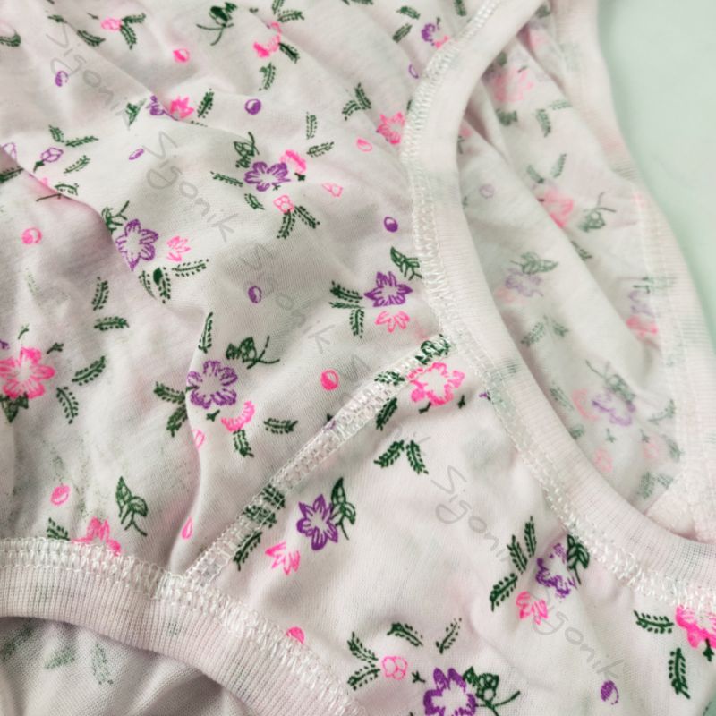 CD Celana Dalam Wanita Dewasa Super Big Size XXXL(4L) XXXXL(5L) Ekstra Jumbo TLN TENLING Motif Bunga Katun Cewek Perempuan Grosir Murah Karet Kerut Sigonik