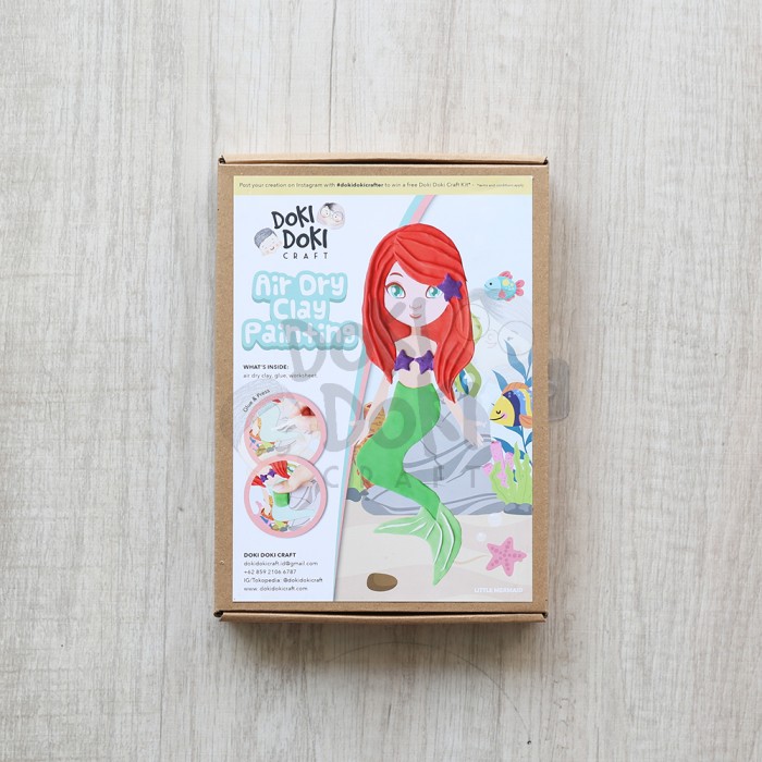 

CX274 Little Mermaid Air Dry Clay Painting