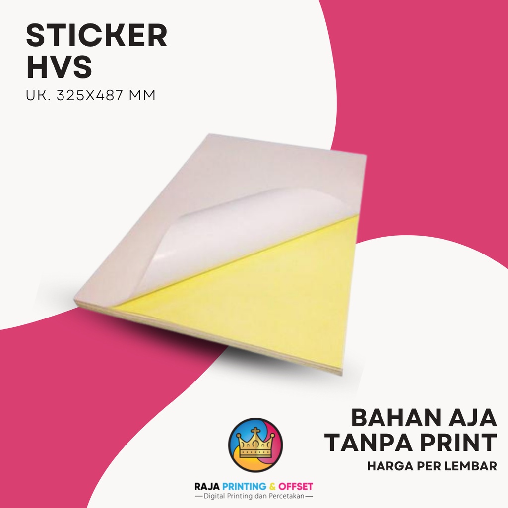 

STICKER STIKER A3+ BAHAN STICKER HVS Uk. 325x487 mm TANPA PRINT